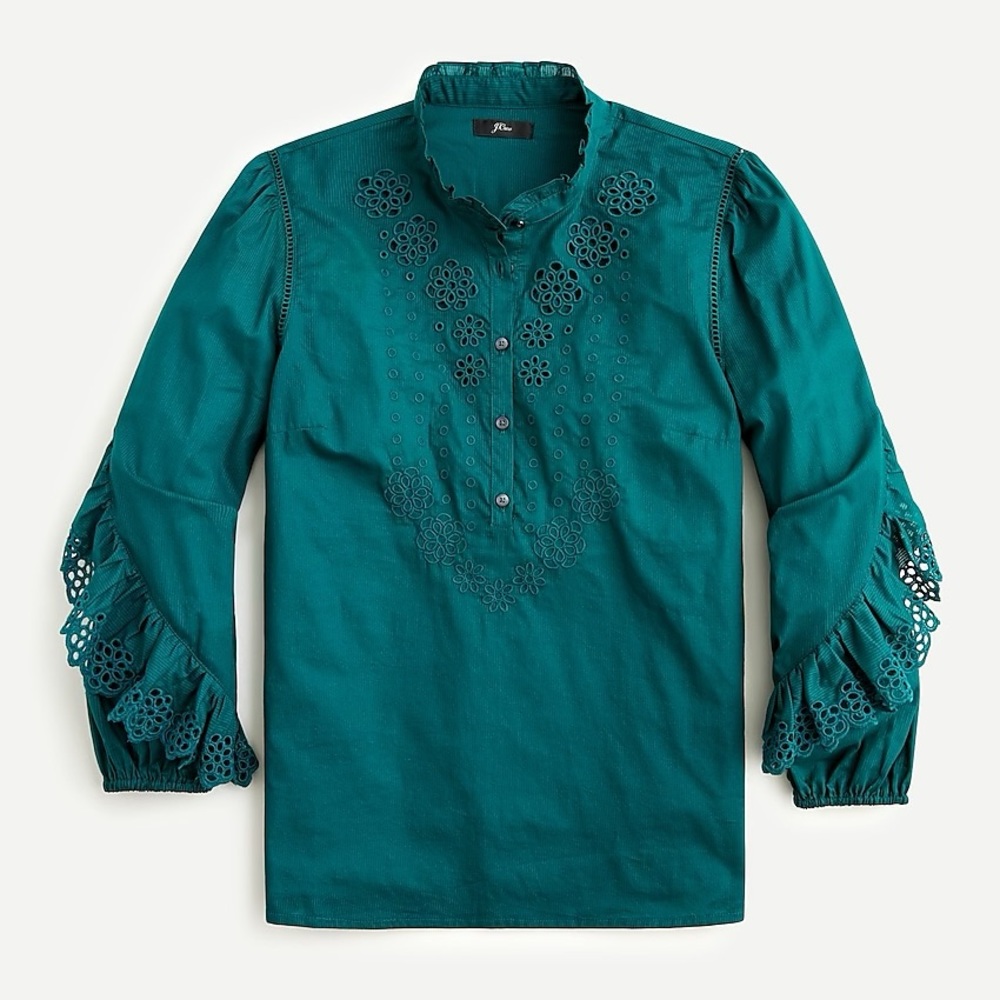 NWT JCrew eyelet blouse